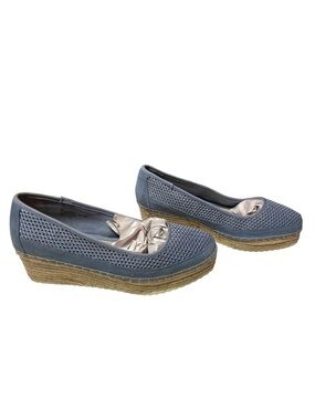 Tommy Bahama Bellah Wedge Espadrille  Preppy Summer Slip-on Shoes Size 8B